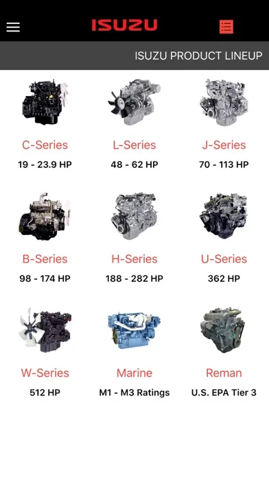 Isuzu Engines Ekran Görüntüleri