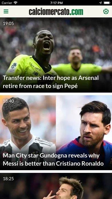 Zrzuty ekranu Calciomercato.com English