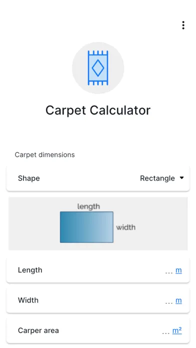 Tangkapan layar Carpet Calculator - CalCon