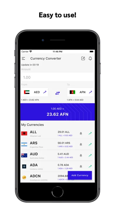 Tangkapan layar Currency & Crypto Tracker Live