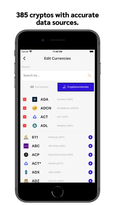 Tangkapan layar Currency & Crypto Tracker Live