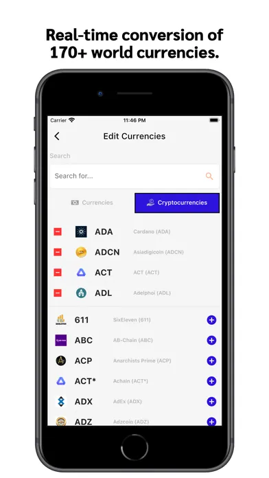 Tangkapan layar Currency & Crypto Tracker Live