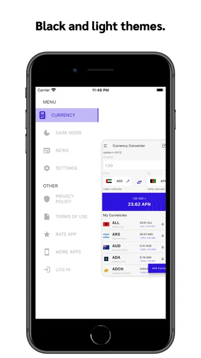 Tangkapan layar Currency & Crypto Tracker Live