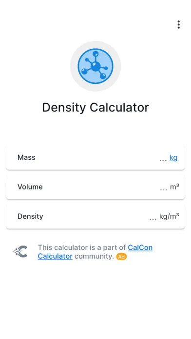 Capturas de pantalla de Density Calculator - CalCon