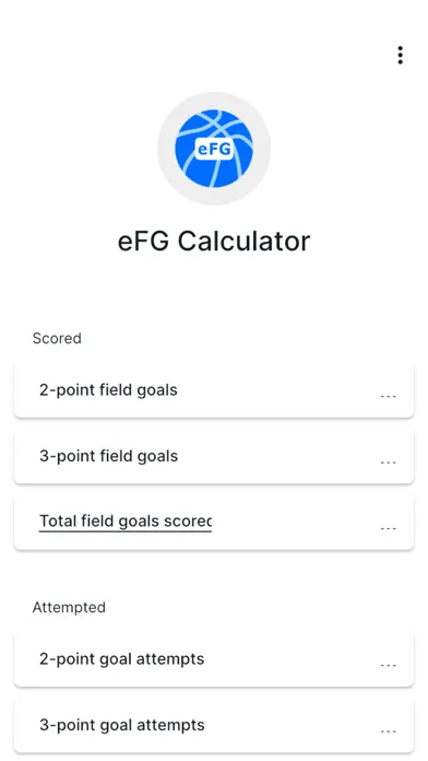 eFG Calculator - CalCon स्क्रीनशॉट