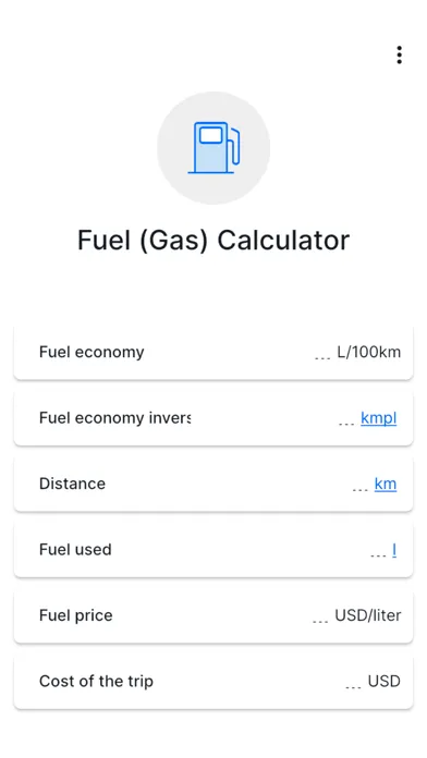 Fuel (Gas) Calculator スクリーンショット