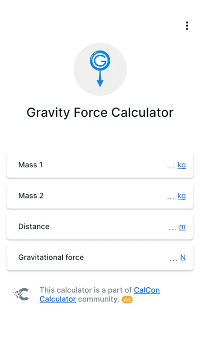 Captures d'écran de Gravitational Force - CalCon