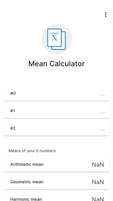 Capturas de tela do Mean Calculator - CalCon