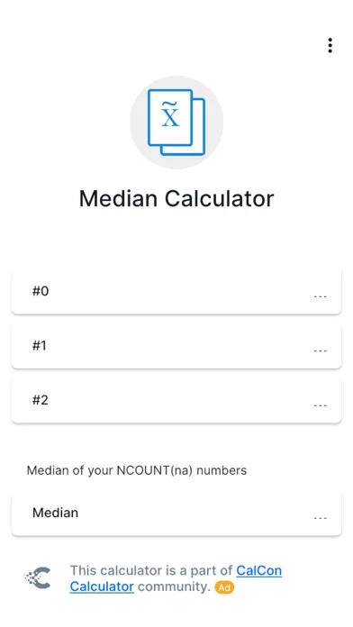 Median Calculator স্ক্রিনশট