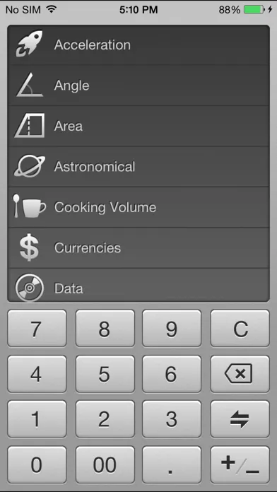 Converter: Units & Currencies. 스크린샷