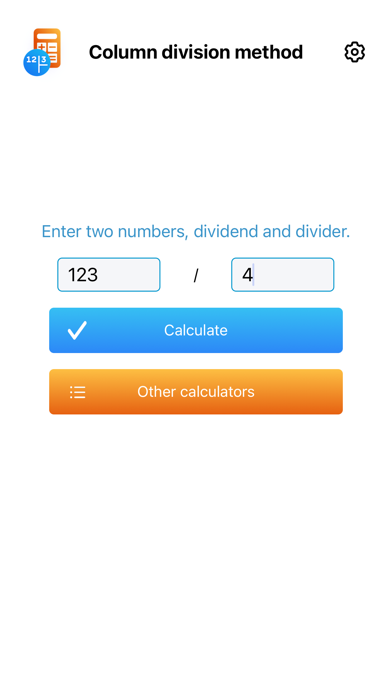 Column division method應用截圖