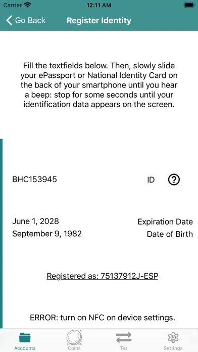 Capturas de pantalla de Raziel Wallet