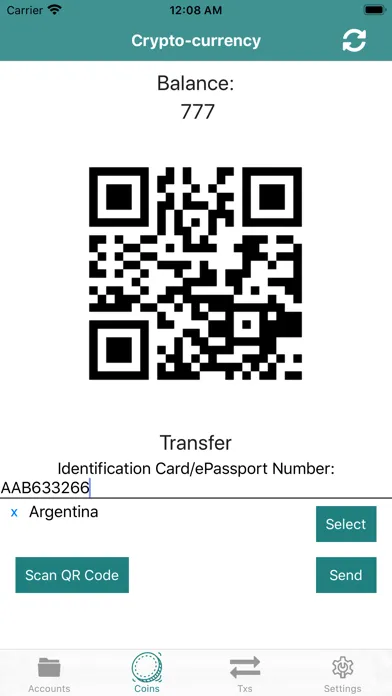 Capturas de pantalla de Raziel Wallet