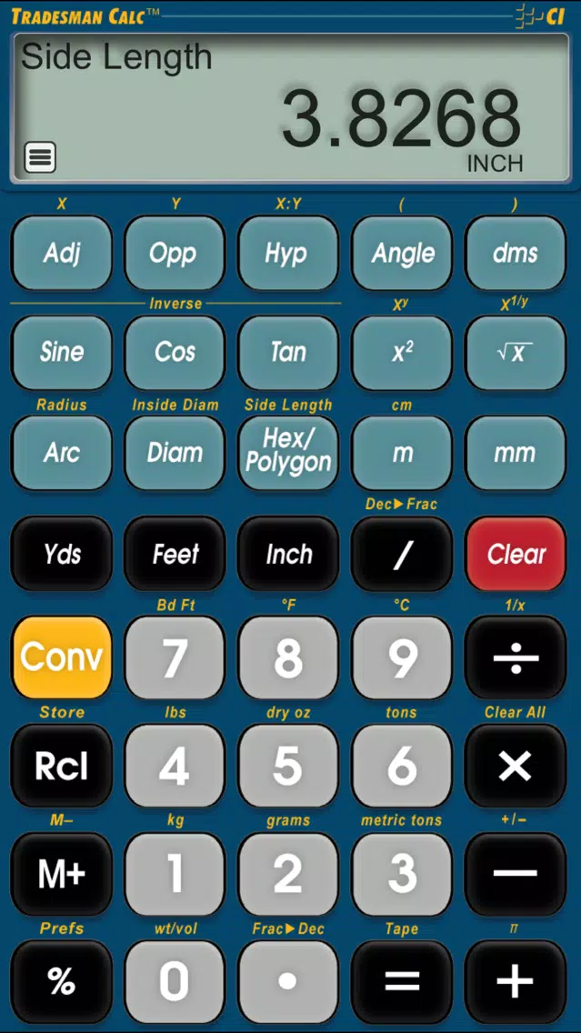 Tradesman Calc Screenshots