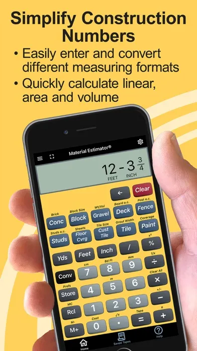 Material Estimator Calculator Screenshots