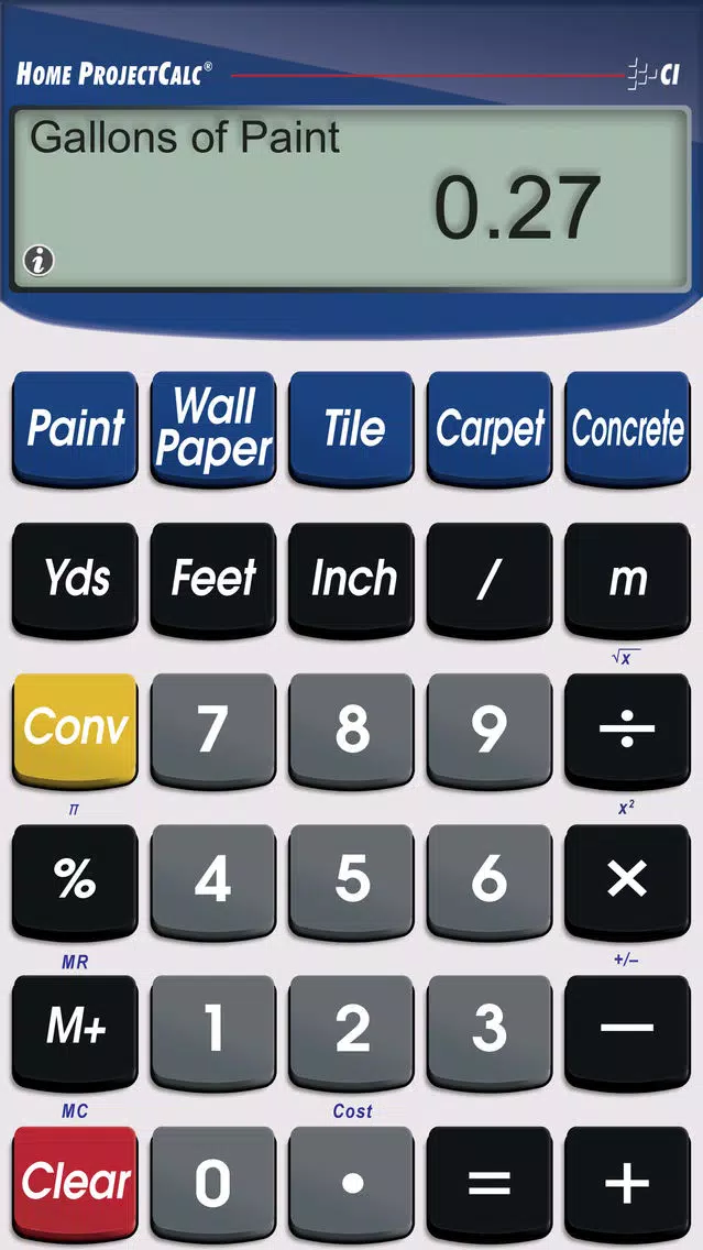 Tangkapan layar Home ProjectCalc