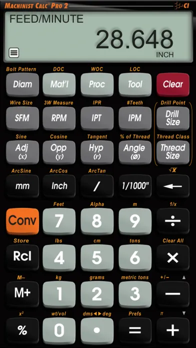 Machinist Calc Pro 2 스크린샷