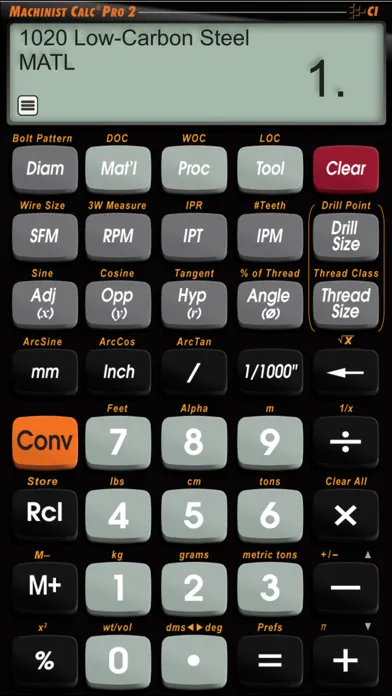 Machinist Calc Pro 2 스크린샷