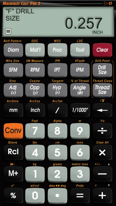Machinist Calc Pro 2 스크린샷