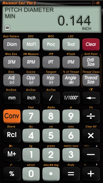 Machinist Calc Pro 2 스크린샷