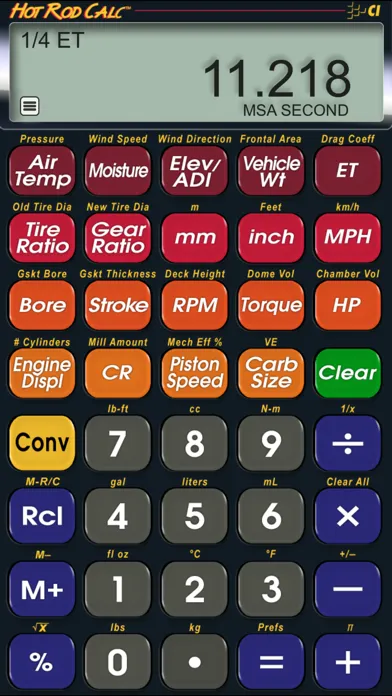 Captures d'écran de Hot Rod Calc