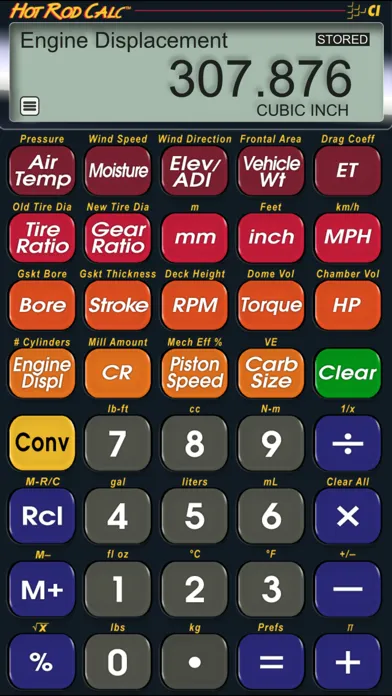 Captures d'écran de Hot Rod Calc