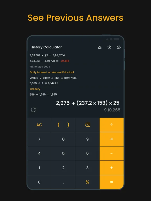 Capturas de tela do Smart Calculator : Quick Cal + iPad 