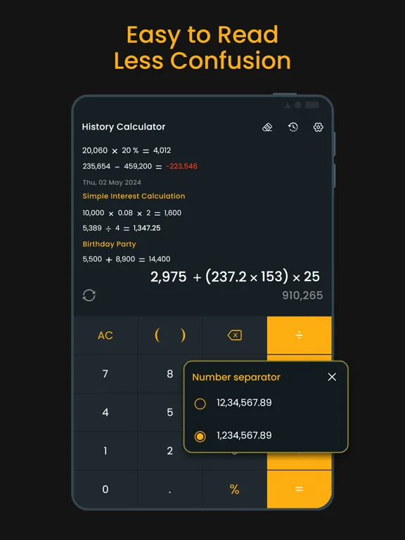 Capturas de tela do Smart Calculator : Quick Cal + iPad 