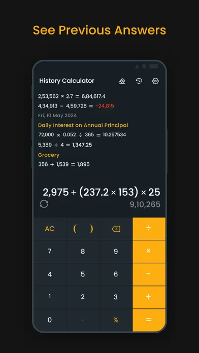 Capturas de tela do Smart Calculator : Quick Cal +