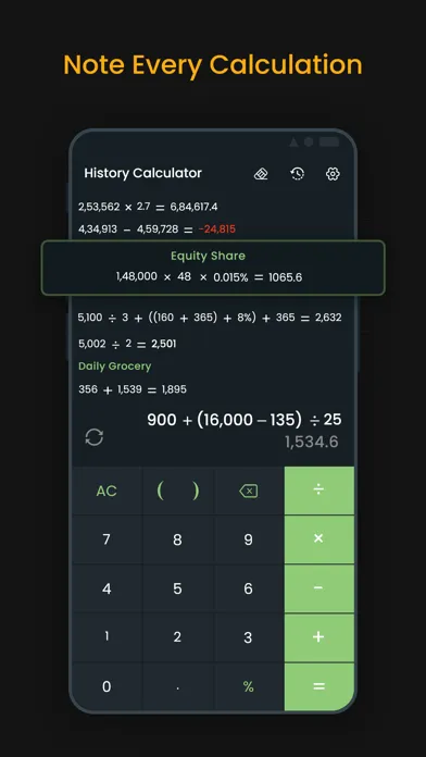 Capturas de tela do Smart Calculator : Quick Cal +