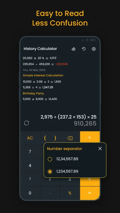 Capturas de tela do Smart Calculator : Quick Cal +