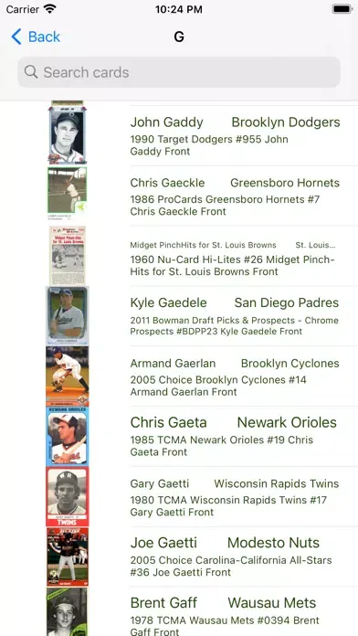 Baseball trading cards PRO应用截图