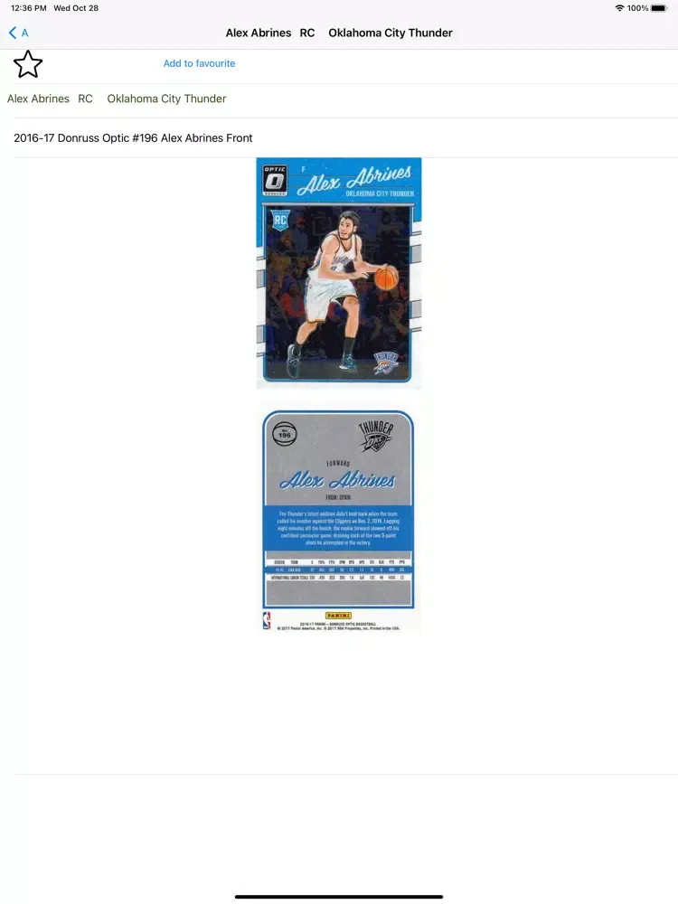 صور Basketball trading cards Light iPad 
