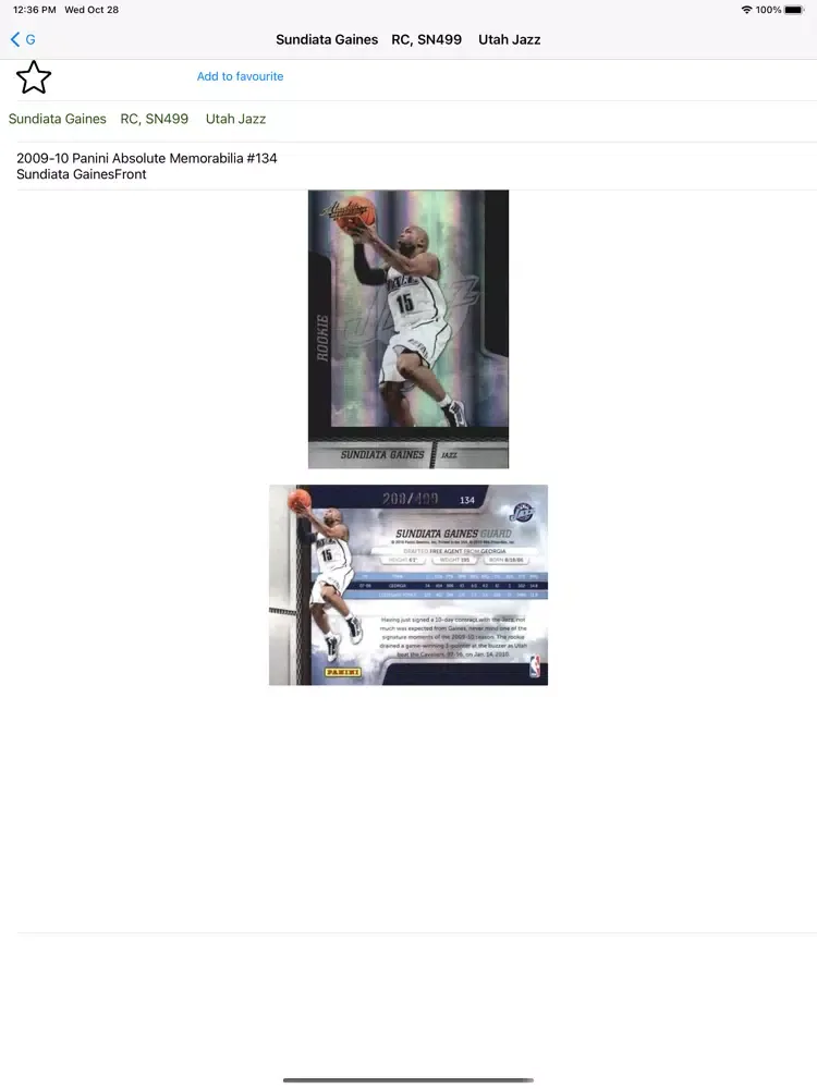صور Basketball trading cards Light iPad 