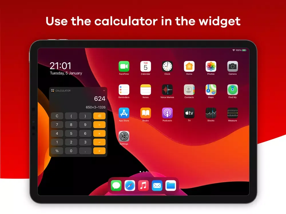 Calculator Widget - WCalc iPad  स्क्रीनशॉट