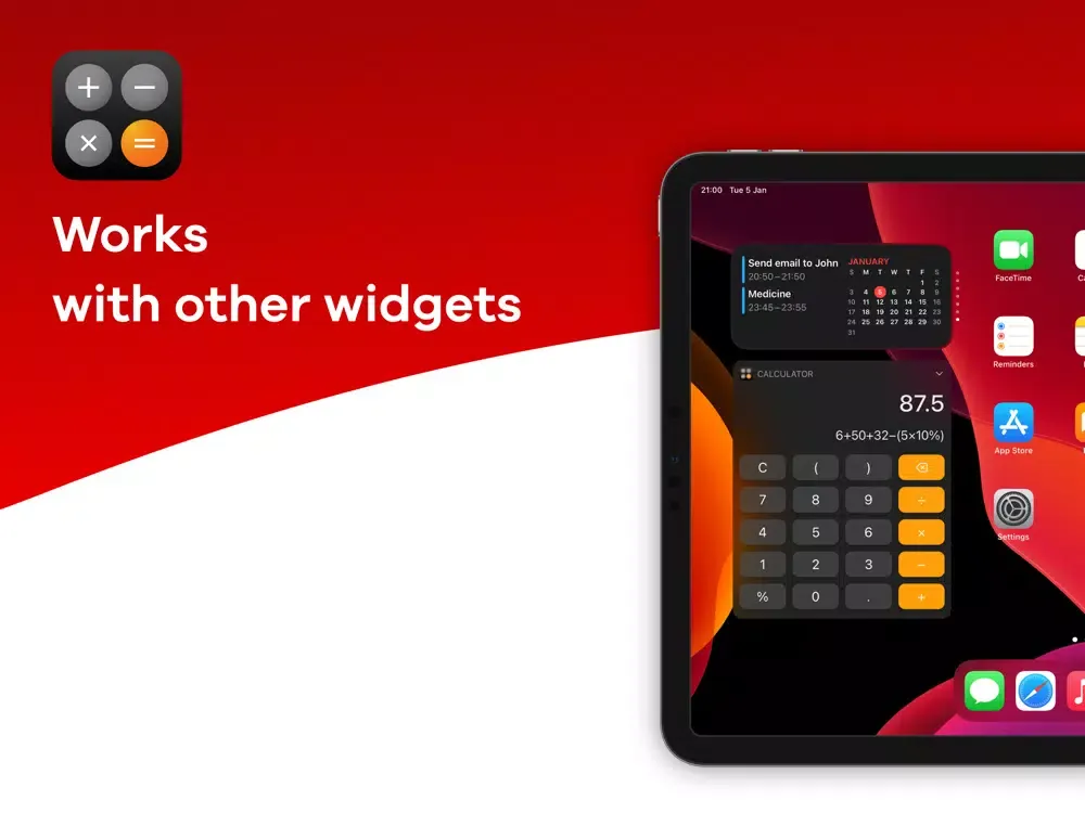 Calculator Widget - WCalc iPad  स्क्रीनशॉट