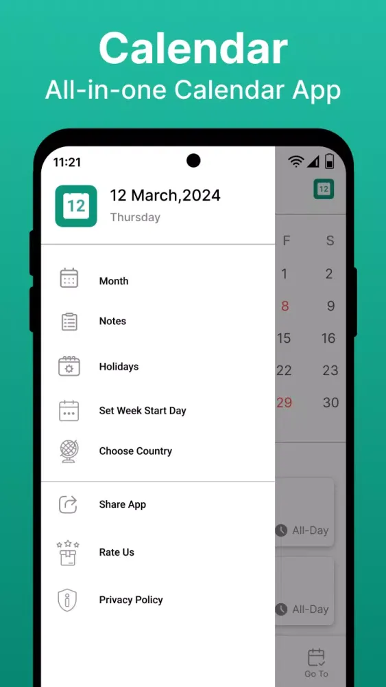 Zrzuty ekranu Calendar 2024