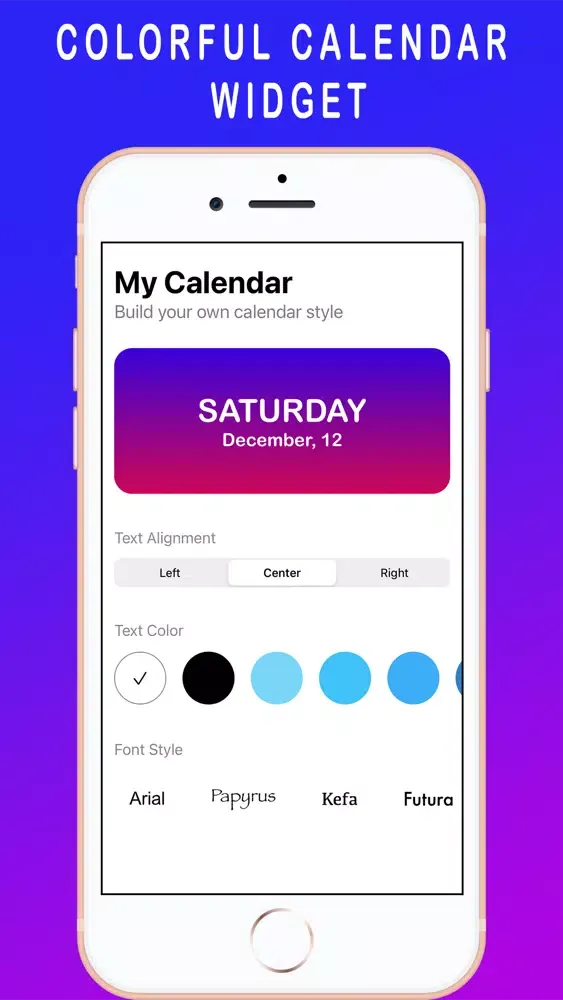 Скриншоты Colorful Calendar widget