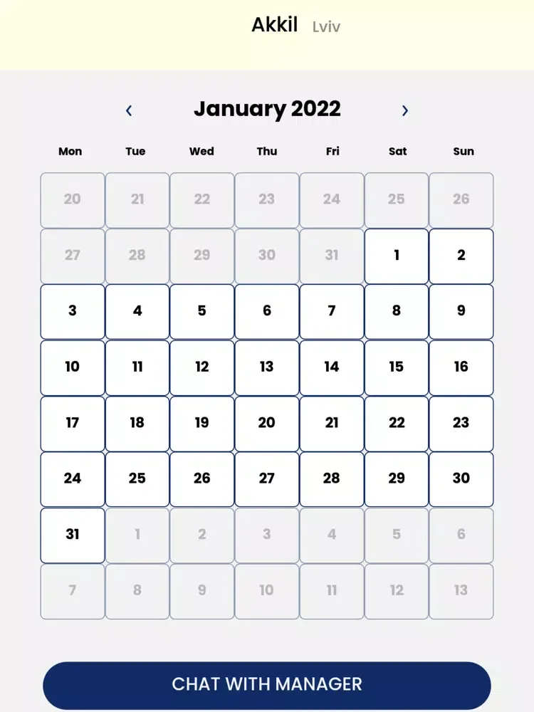 Capturas de tela do CALENDAR UPDATE iPad 