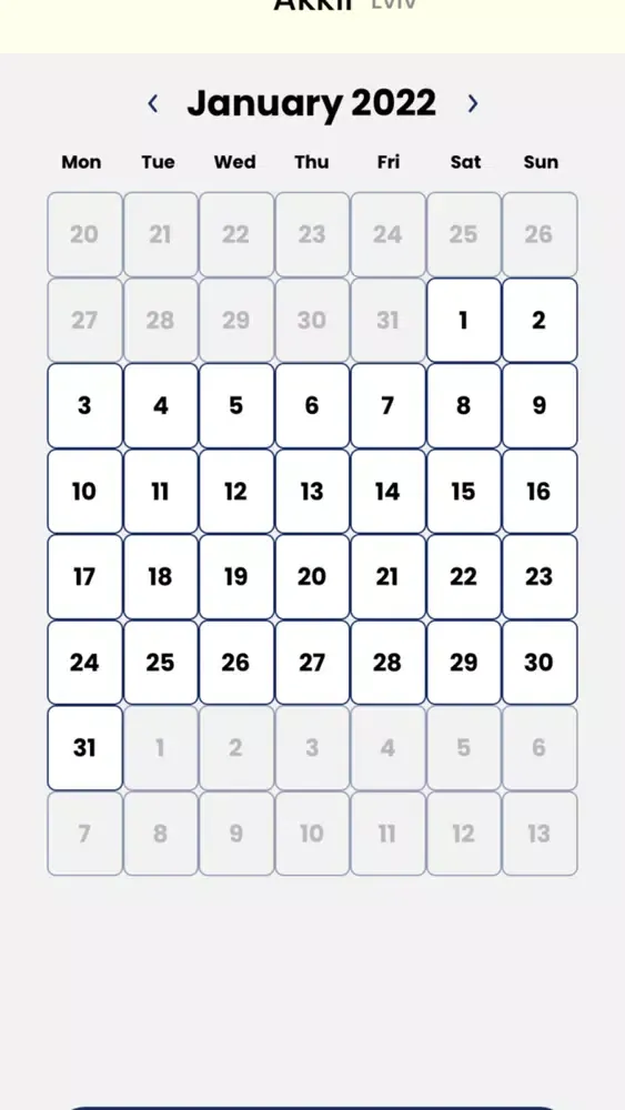 Capturas de tela do CALENDAR UPDATE