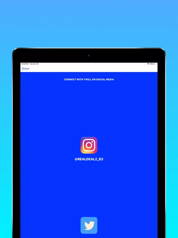 Twill Experience iPad  Ekran Görüntüleri