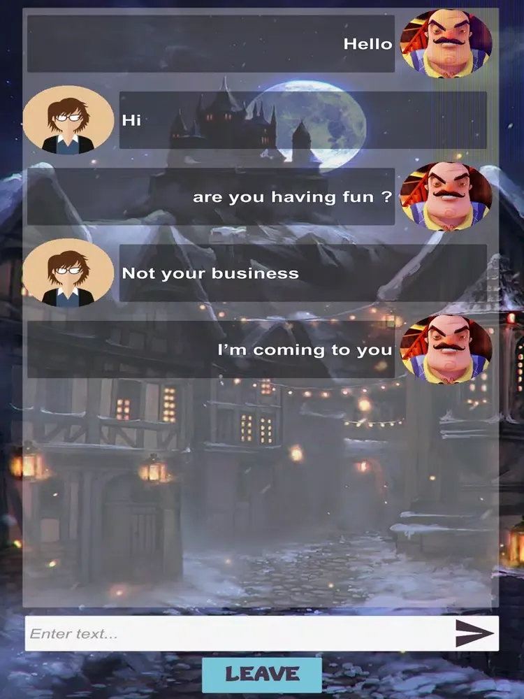 Capturas de tela do Neighbor Creepy Mods Call iPad 