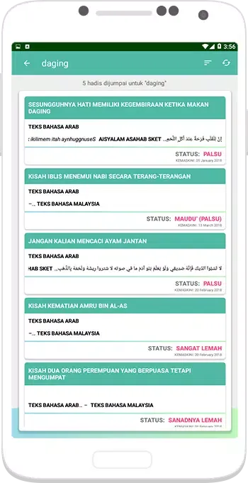 Semak Hadis Screenshots