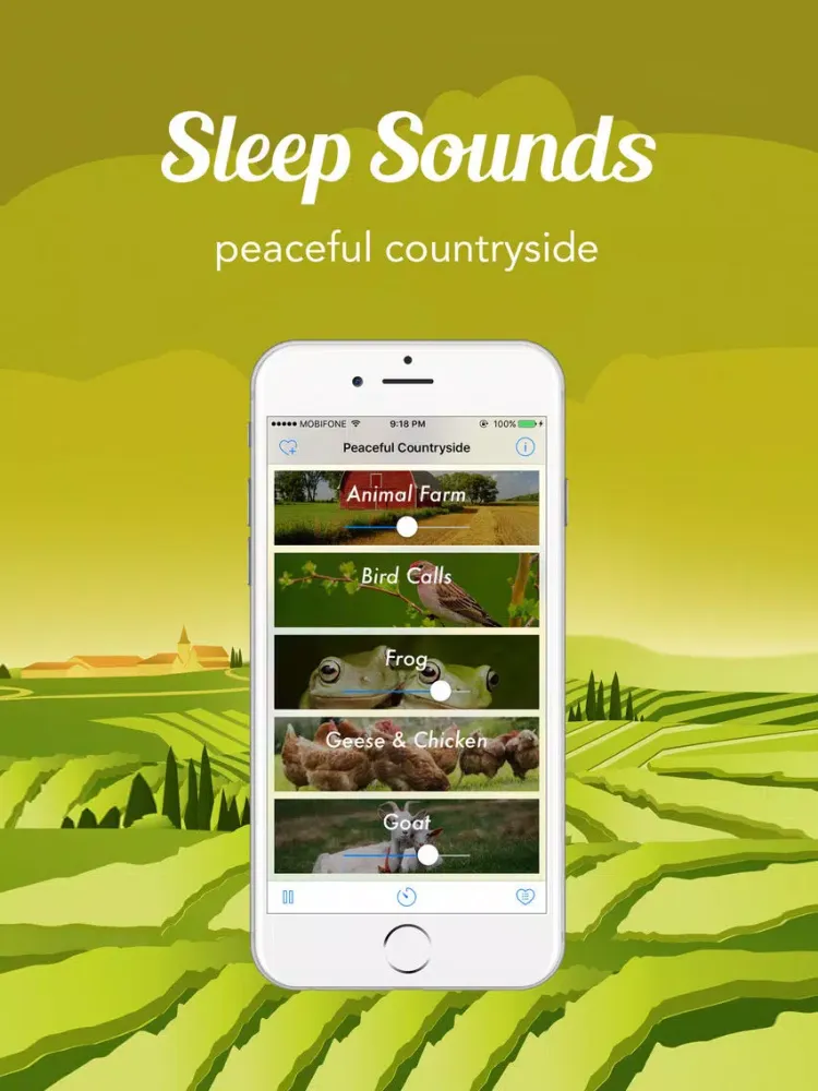 Sleep Sounds - White Noise : Peaceful Countryside iPad 應用截圖