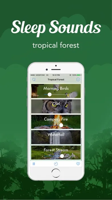 Screenshot di Sleep Sounds - White Noise : Tropical Forest
