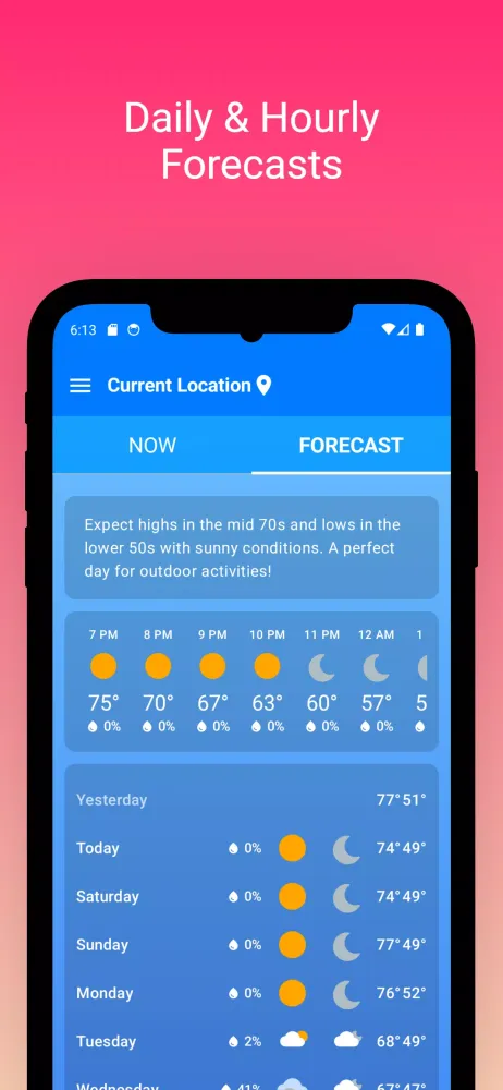 Weather on Homescreen Screenshots