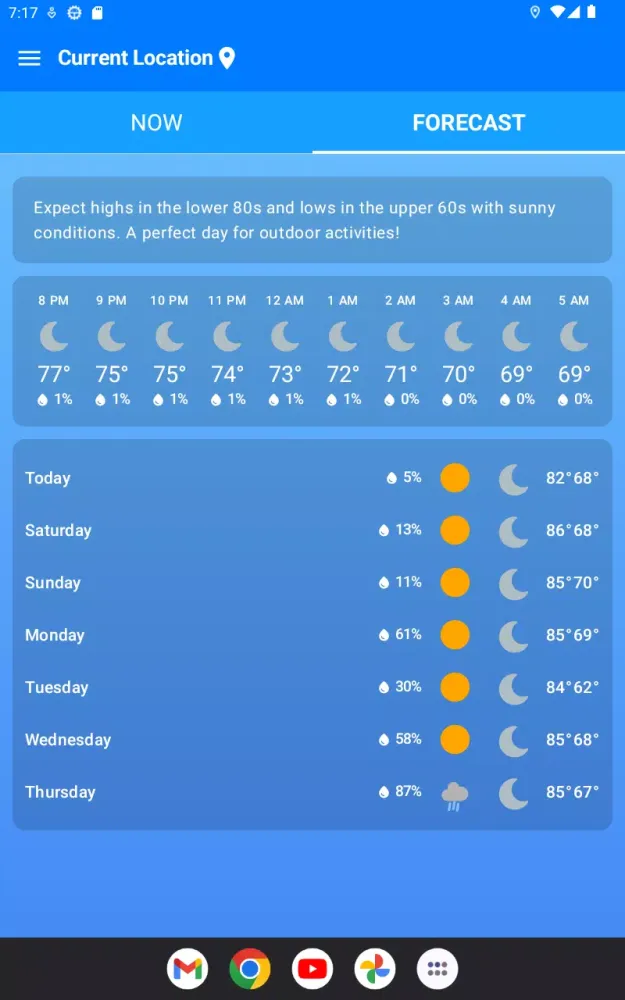Weather on Homescreen Screenshots