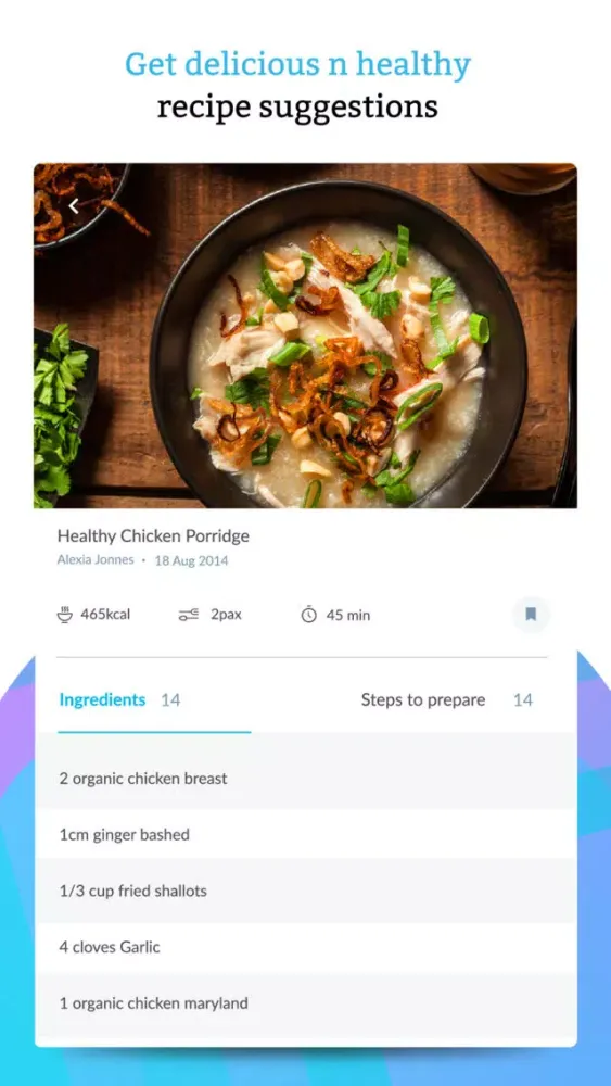 Zrzuty ekranu Calivu: Recipes & trainer tips