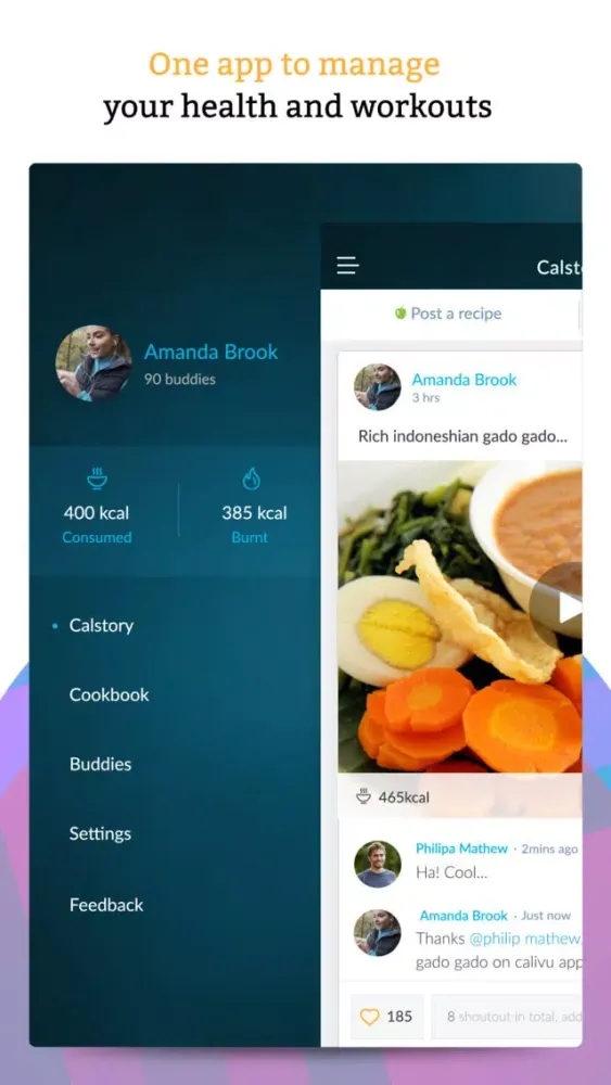 Zrzuty ekranu Calivu: Recipes & trainer tips