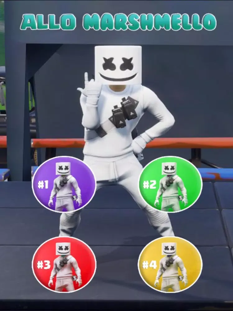 Zrzuty ekranu Marshmello Fortnite Skin Call iPad 